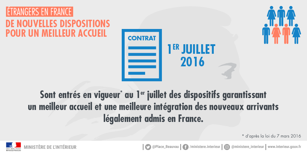 Étrangers en France, de nouvelles dispositions pour un meilleur accueil à partir du 1er juillet 2016