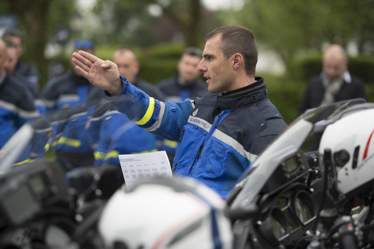 Les motocyclistes de la Gendarmerie nationale en ordre de marche - © SG/DICOM/Pierre Chabaud