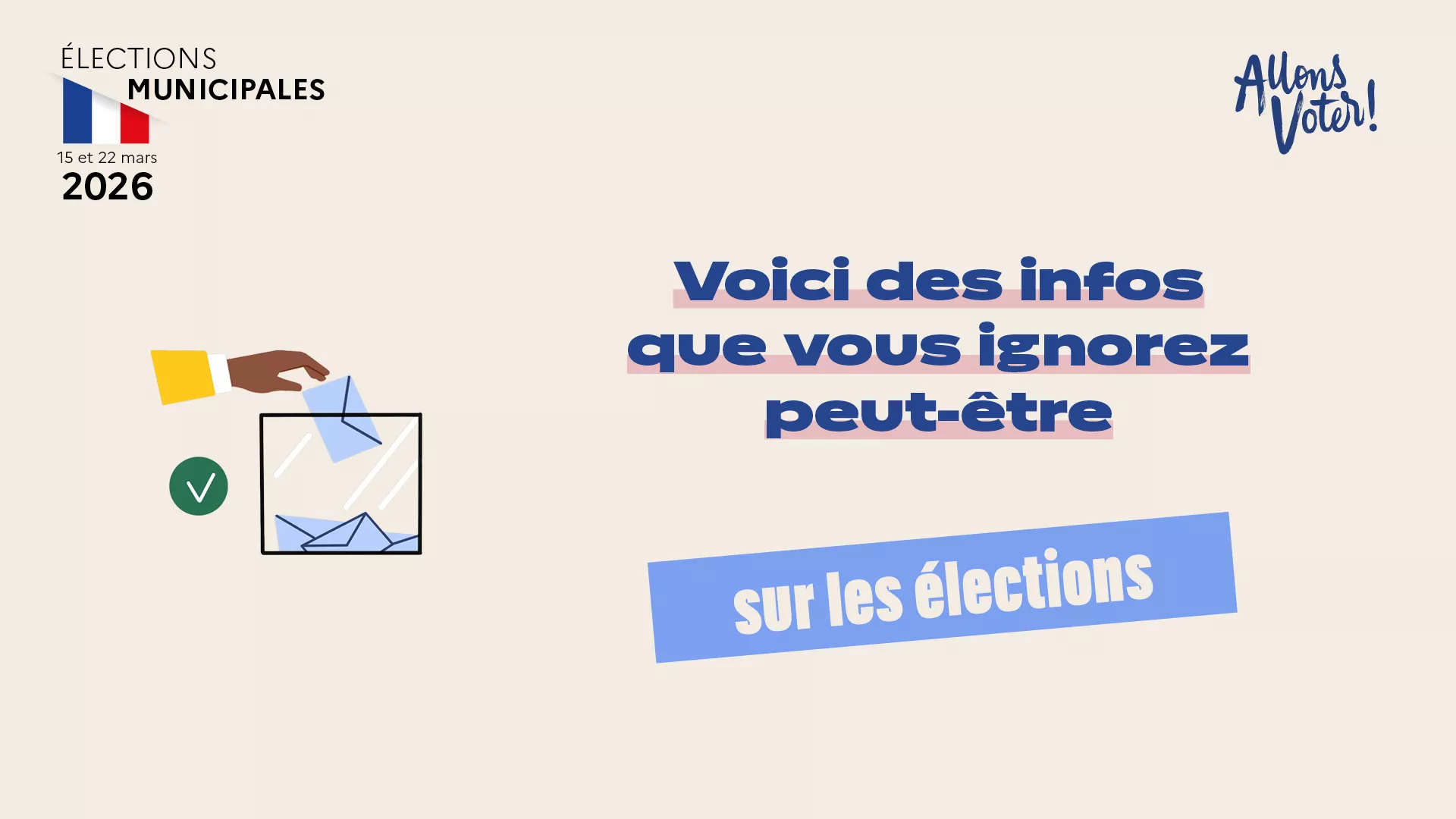 5 informations que vous ignorez sur les élections | Ministère de l ...