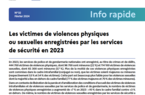 Info Rapide n°32 : Les victimes de violences physiques ou sexuelles enregistrées par les services de sécurité en 2023